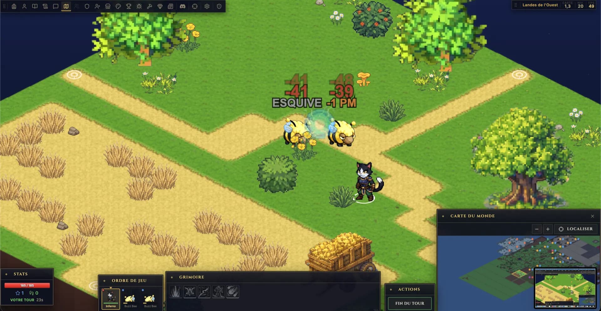 Combat en plein champ